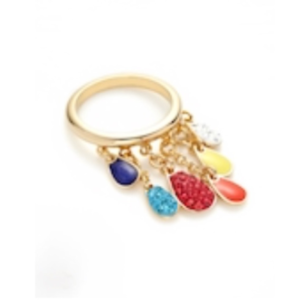 Swarovski multi color teardrop LACQUER RING 💍